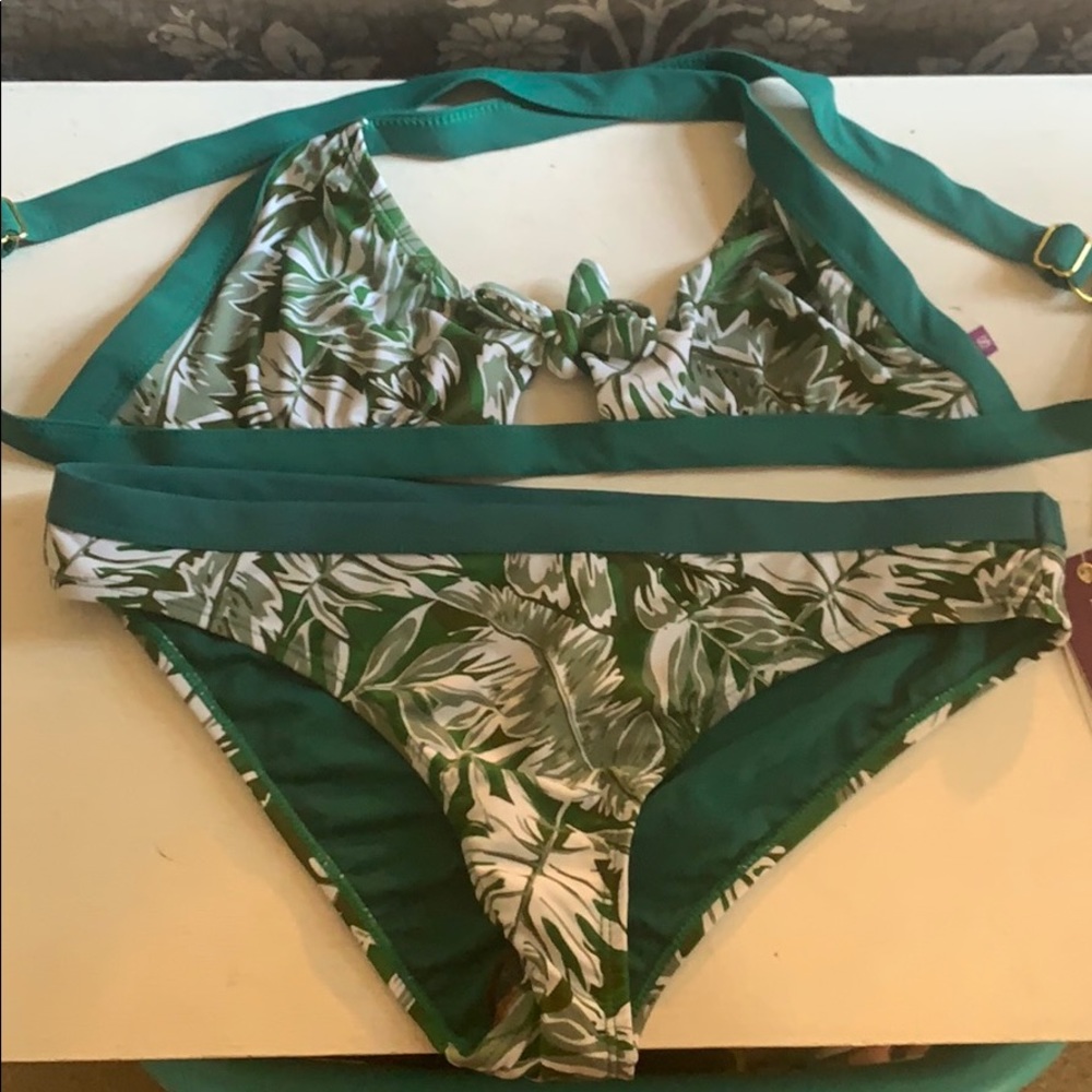 GREEN FLORAL BIKINI